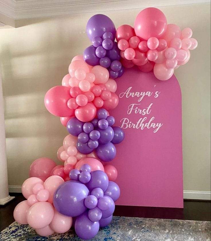 Pink And Lavender First Birthday Backdrop
